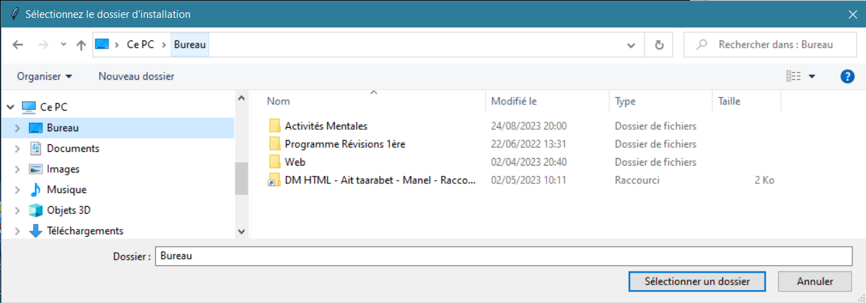 Étape 1.2
